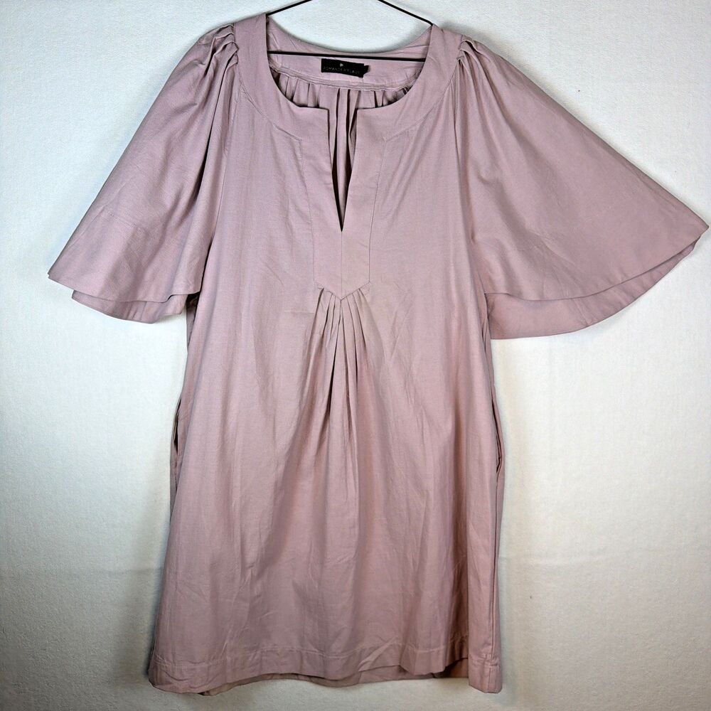 Tuckernuck Pomander Place Finley Dress XL Orchid Pink Flutter Sleeve Pockets